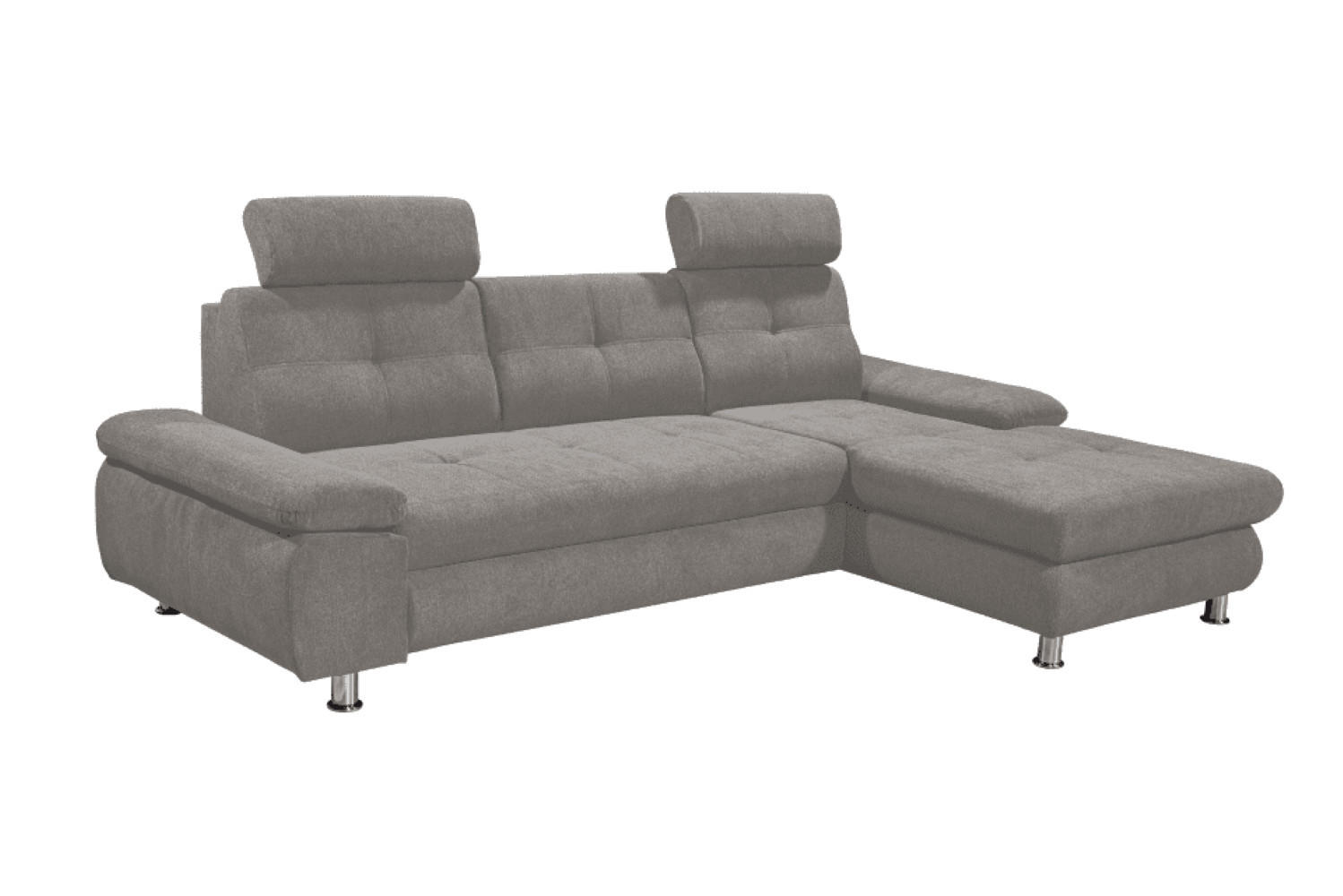 ed exciting design Ecksofa Silber 274x177 cm