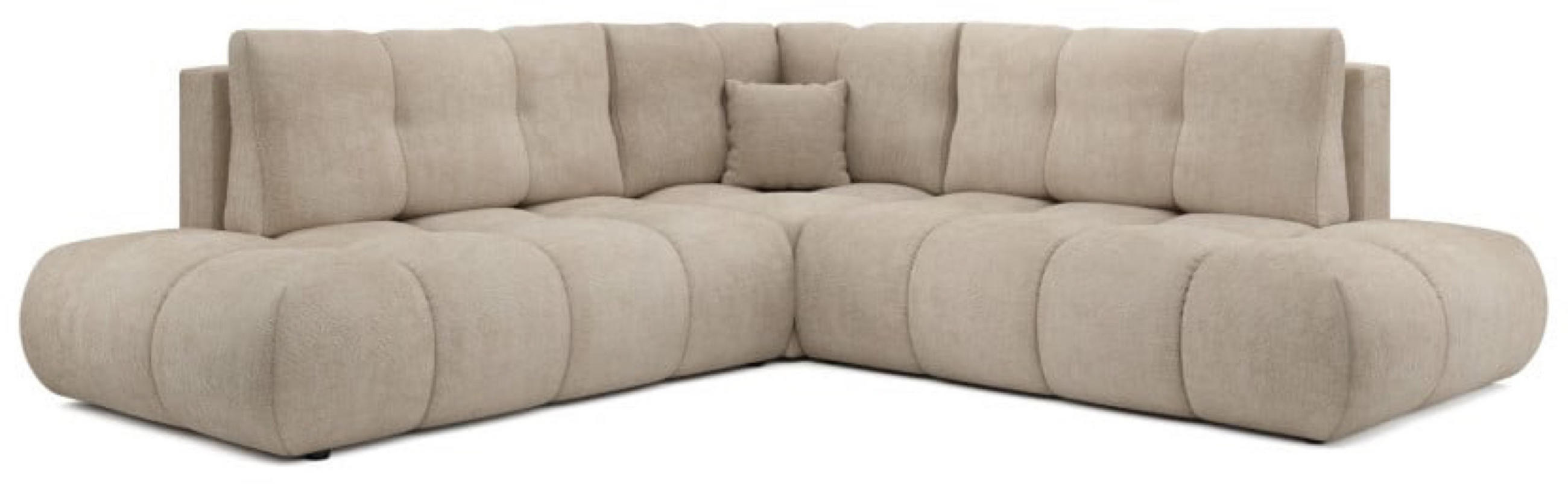 ECKSOFA Beige SOHI Flow 02 Ausziehbar Mit Schlaffunktion - Beige, Textil (266.5/266.5cm) - Sepro Meble