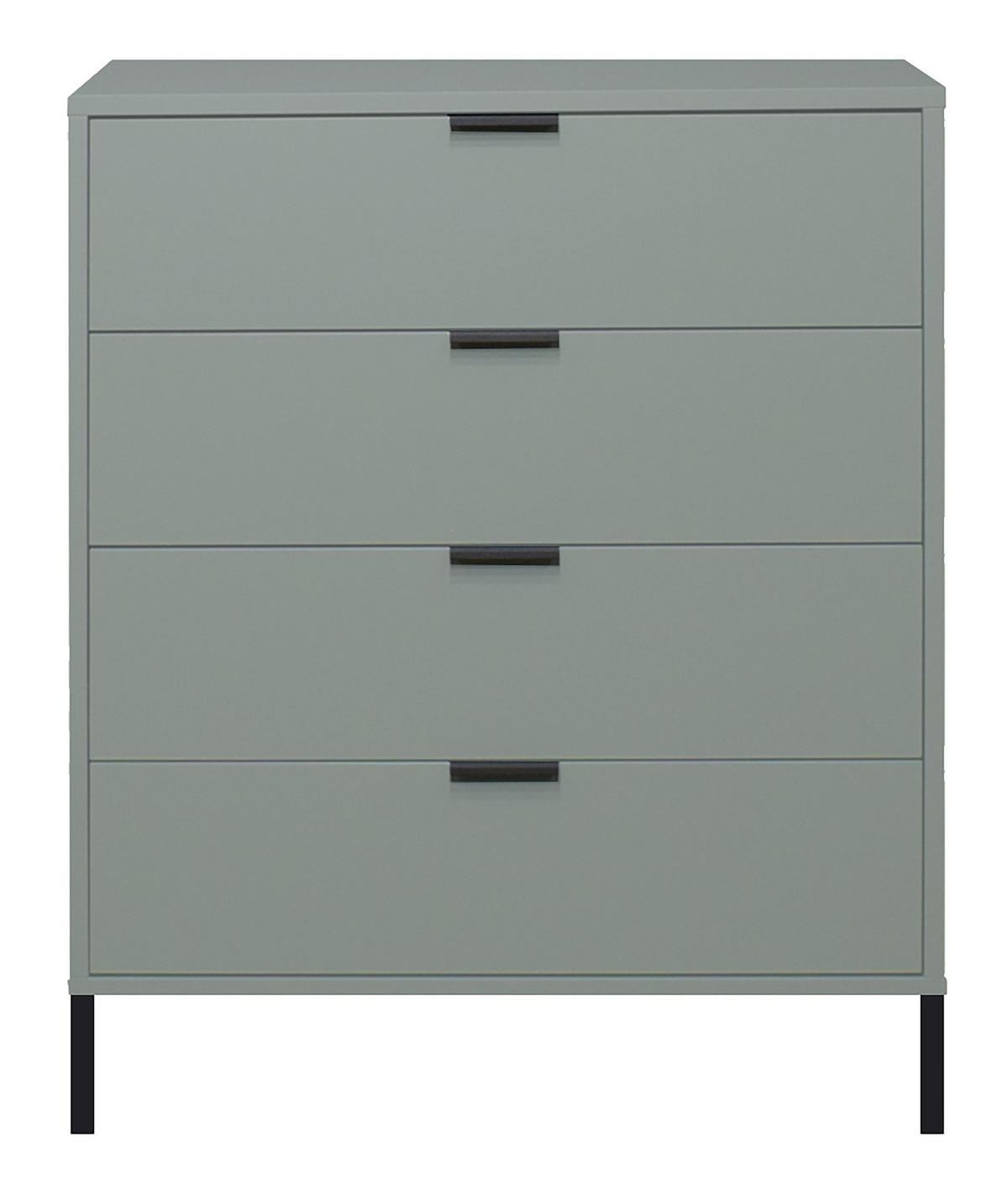 KOMMODE Erna 81x45x102 Pinie Green matt Lack - Grün, Holzwerkstoff (81/102/45cm) - 58aufmkessel