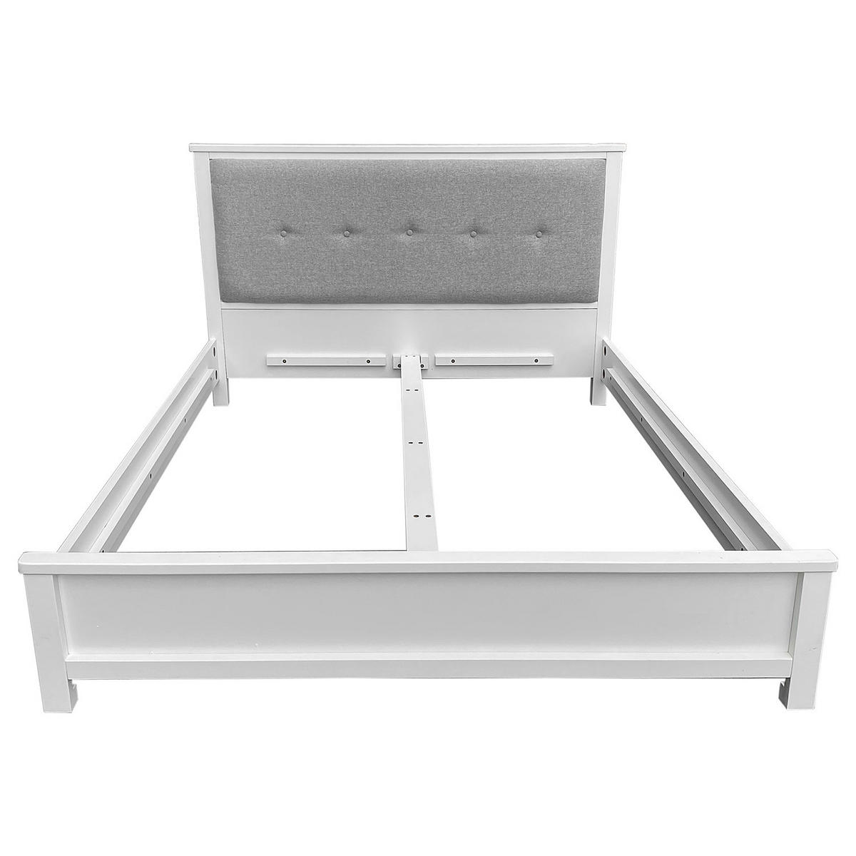 BETTGESTELL - Kiefer massiv / MDF - Weiß, Holz/Holzwerkstoff (160/200cm) - home24