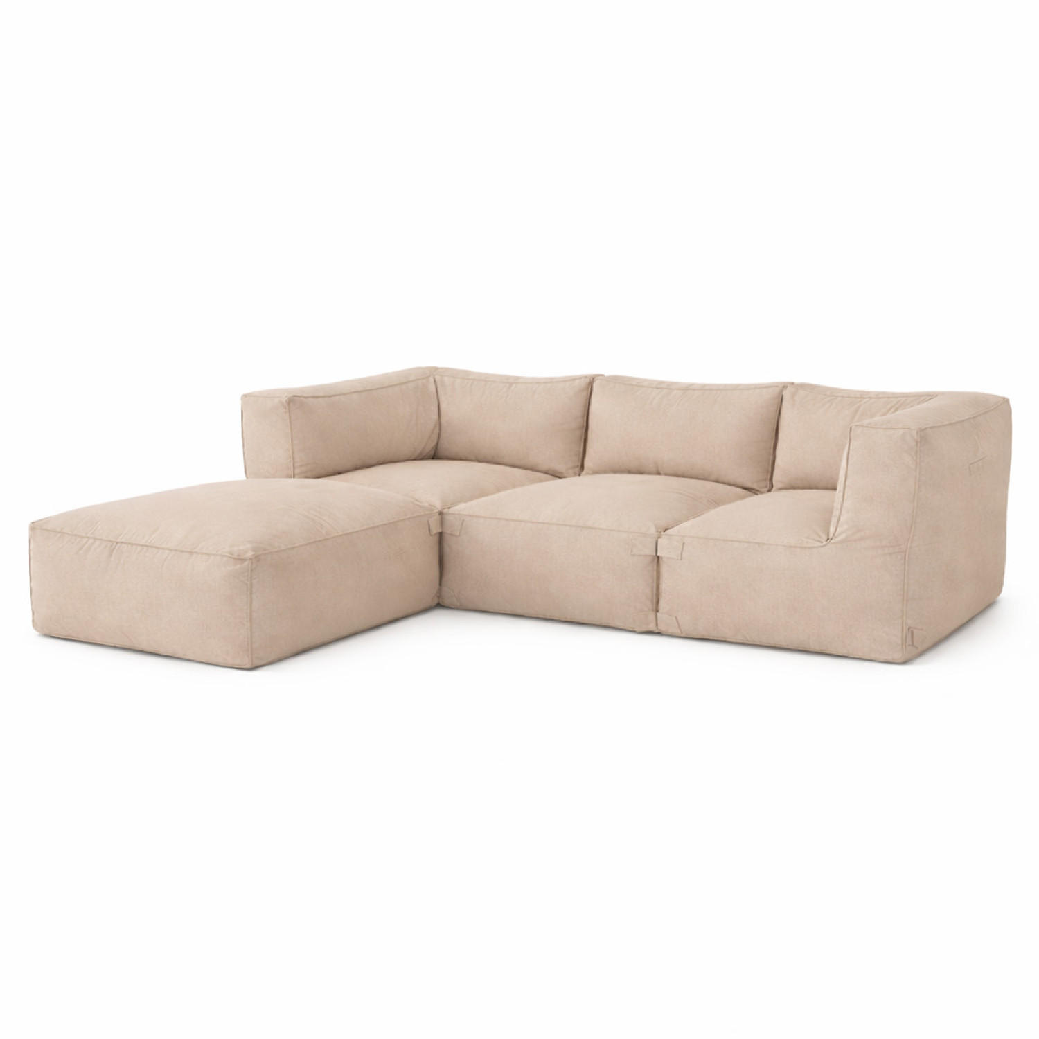 GARTENSOFA Praiano Beige 4-Sitzer Modular aus Wasserabweisendem Stoff - Beige, Kunststoff (85/65/85cm) - Concept Usine