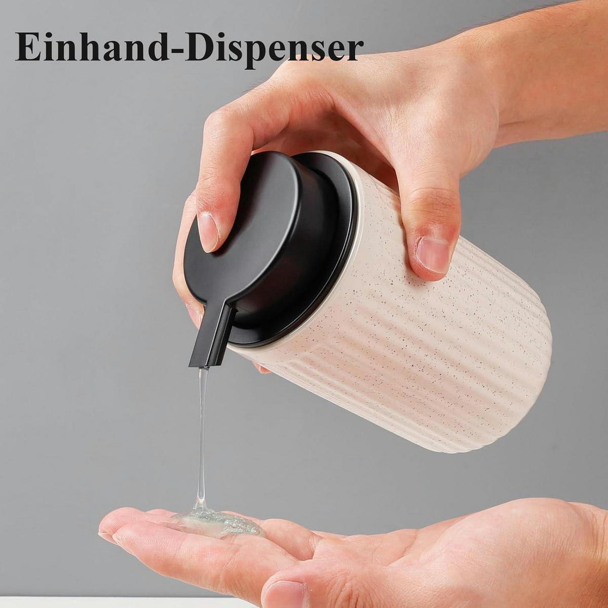 SEIFENSPENDER Keramik Beige Sternenhimmel 350 ml - Beige, Keramik (8/14/8cm)