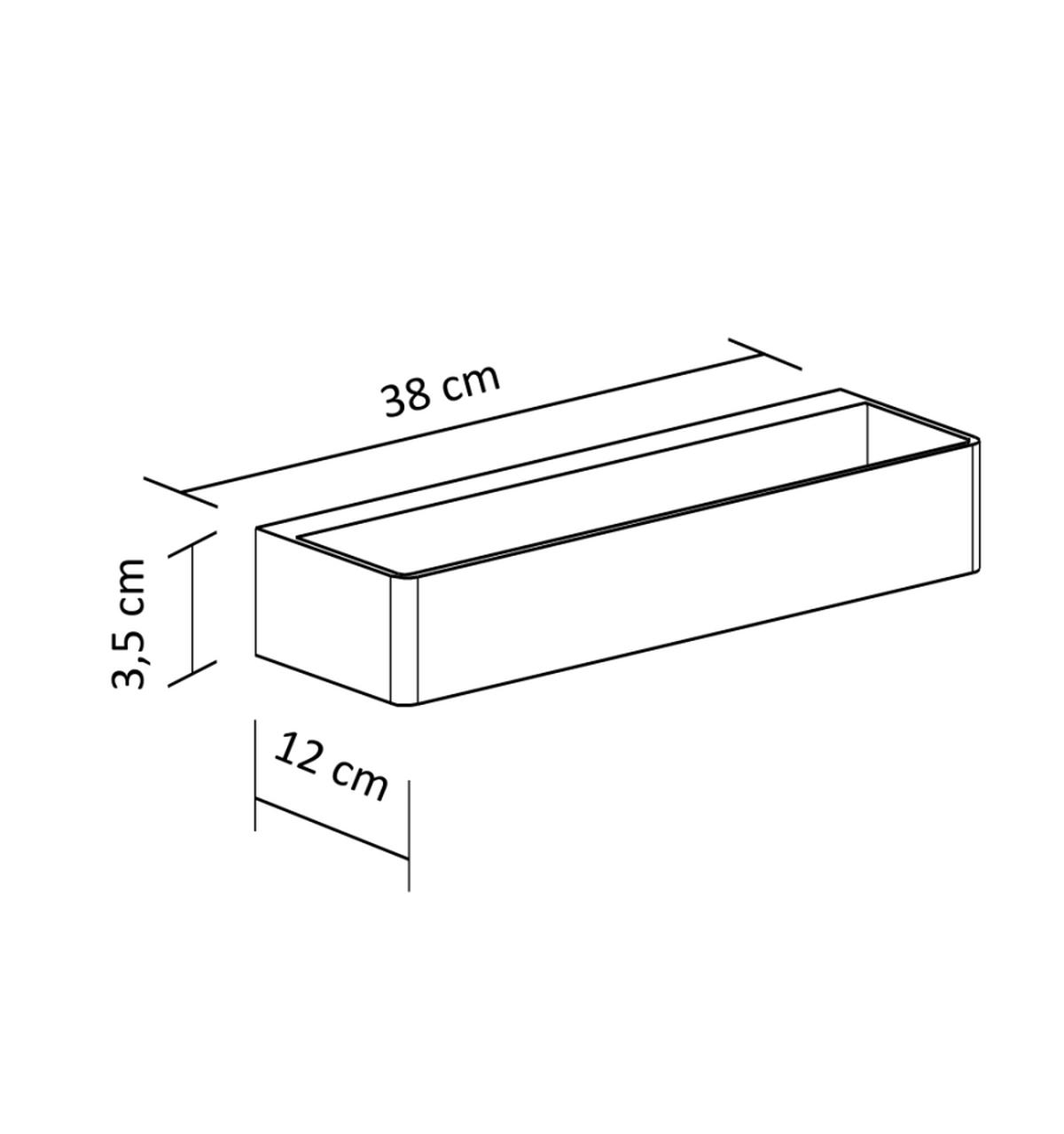 WANDLEUCHTE Verso, Weiß, 38cm - Weiß, Metall (12/4.2/38cm) - KOSILUM