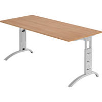 SCHREIBTISCH Serie-F 80/180/74 cm in Nussbaumfarben - Nussbaumfarben, Holzwerkstoff (80/180/74cm) - bümö