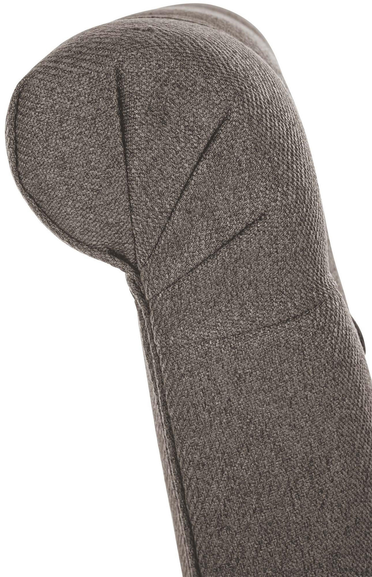 STUHL Stoff taupe - Taupe/Walnussfarben, Holz/Textil (45/98/63cm) - CLP