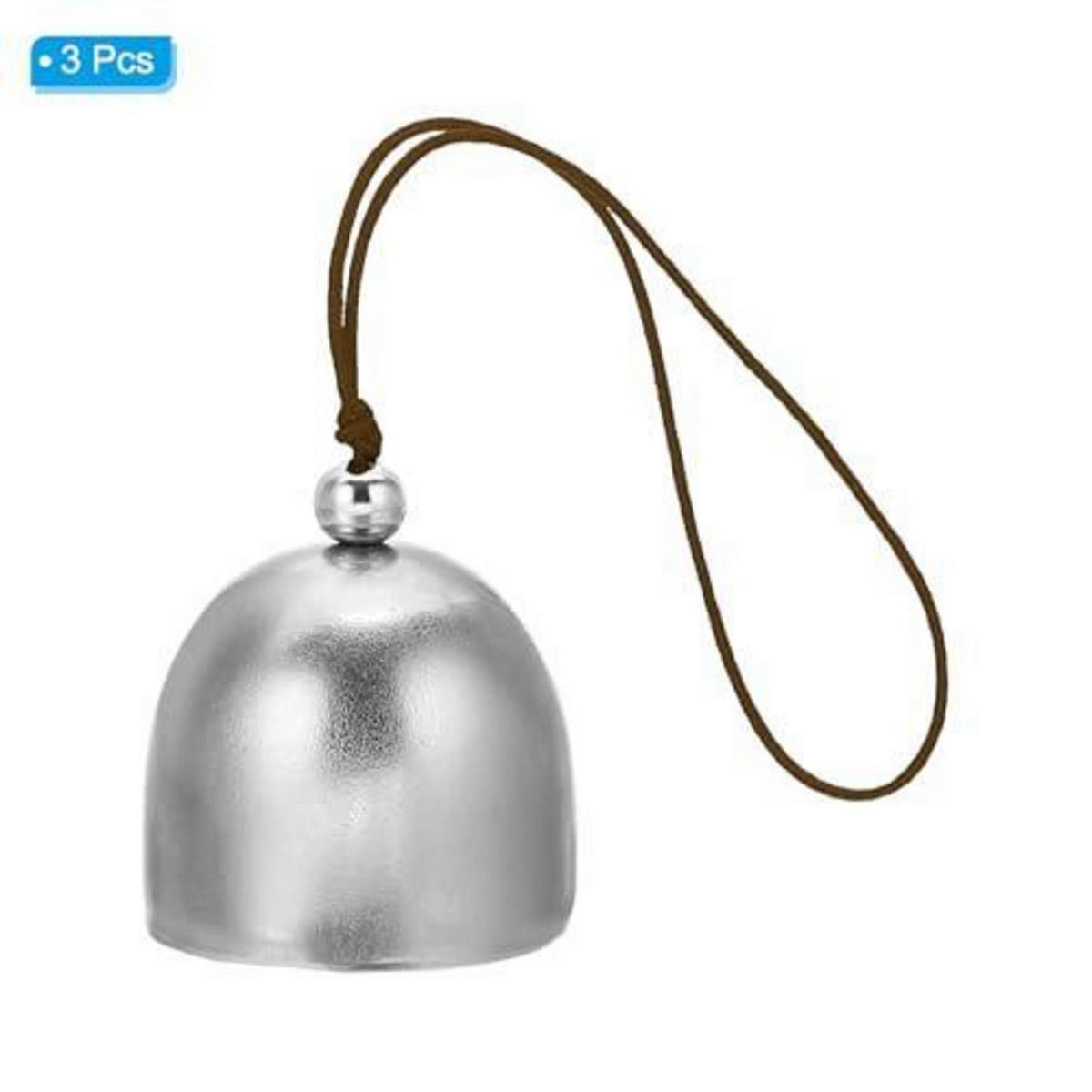 WINDSPIEL 3-teiliges Set Metall Silber/Braun - Multicolor, Metall (13/2.8/2.8cm)