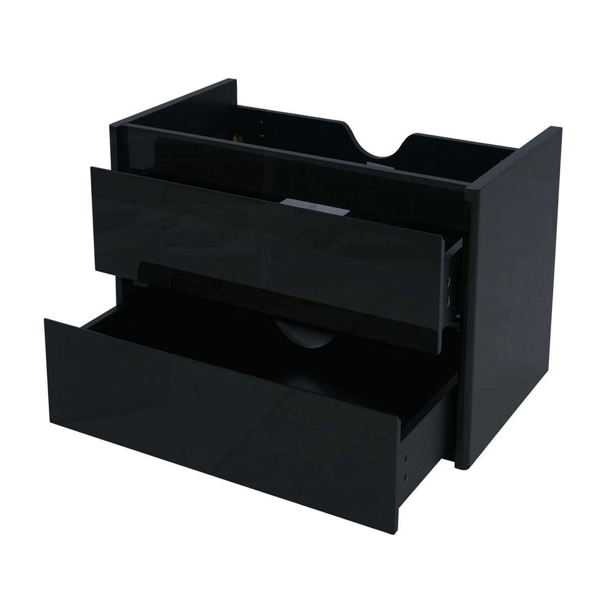 WASCHBECKENUNTERSCHRANK Schwarz - Schwarz, Holz (61/48/47cm) - MCW