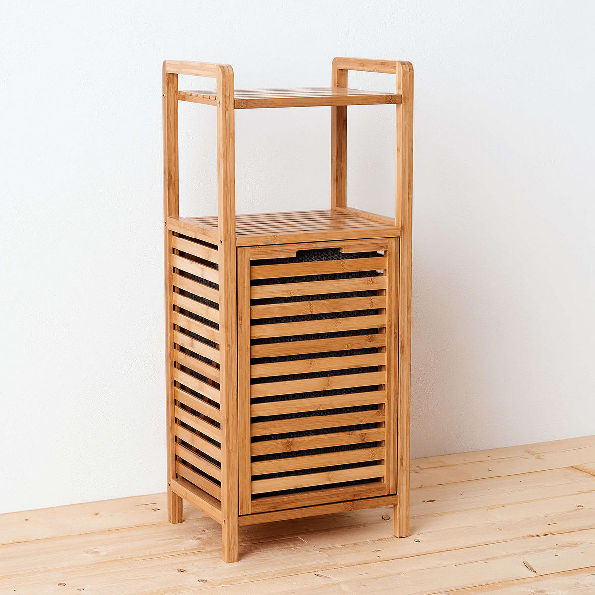 REGAL MIT WÄSCHEKORB Big Bamboo - Braun, Holzwerkstoff (40/95/31cm) - Butlers