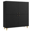 HIGHBOARD Phuket Schwarz 120 / 39 / 128 cm - Goldfarben/Schwarz, Holz/Holzwerkstoff (120/128/39cm) - Feldmann-Wohnen