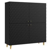HIGHBOARD Phuket Schwarz 120 / 39 / 128 cm - Goldfarben/Schwarz, Holz/Holzwerkstoff (120/128/39cm) - Feldmann-Wohnen