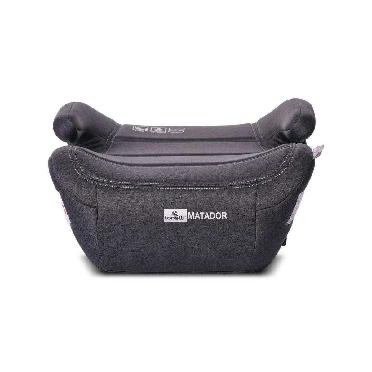 SITZERHÖHUNG i-Size Matador schwarz (125-150cm) Kindersitz, Isofix, Armlehne - Schwarz, Kunststoff (42/21/38cm) - Lorelli
