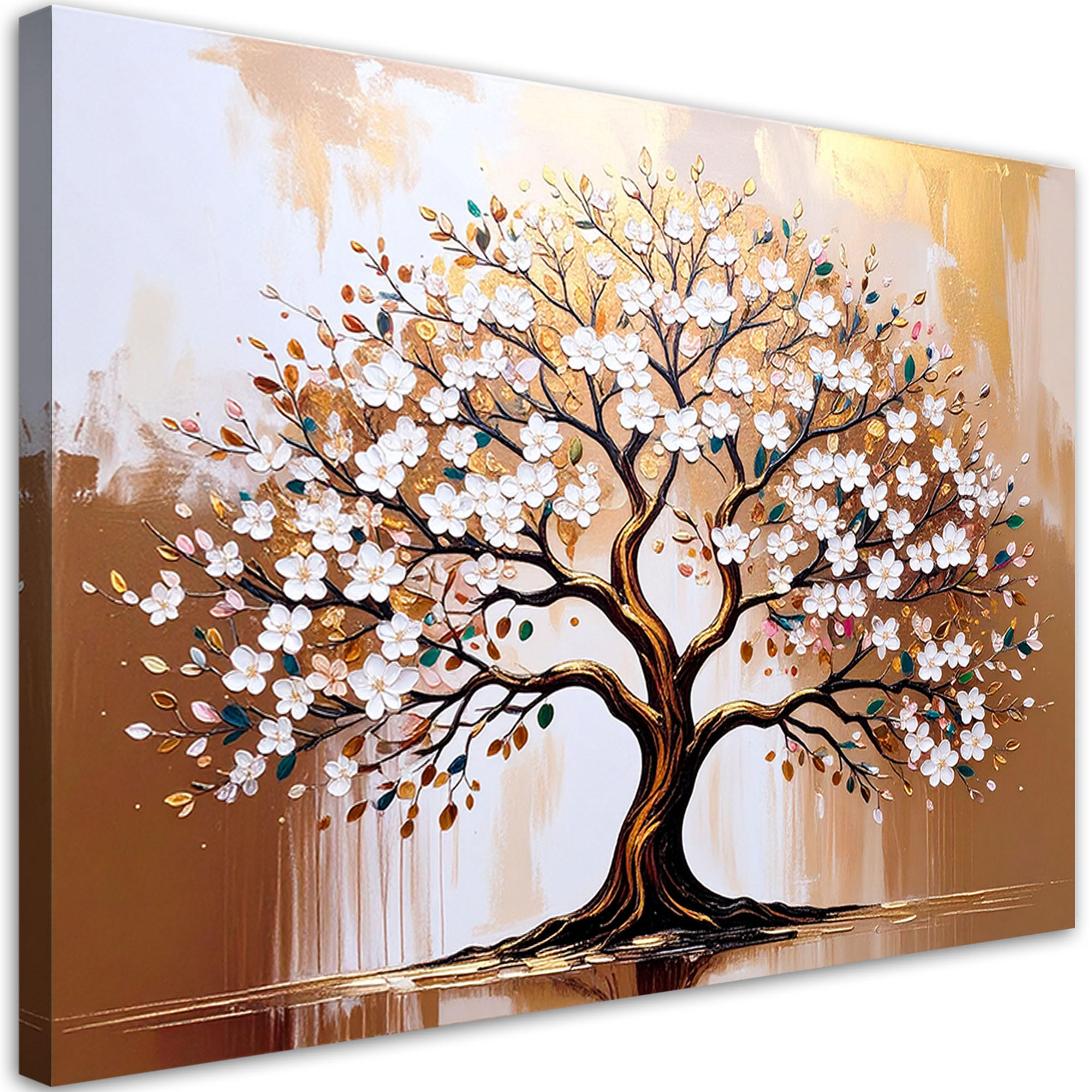 Feeby Leinwandbild Beige 60x40 cm