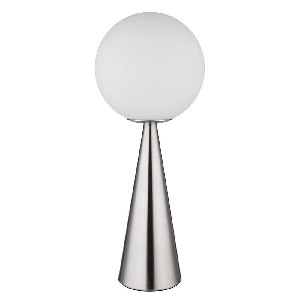 LED TISCHLEUCHTE Metall Silber - Silberfarben, Glas (20/20/49.5cm) - Globo Lighting