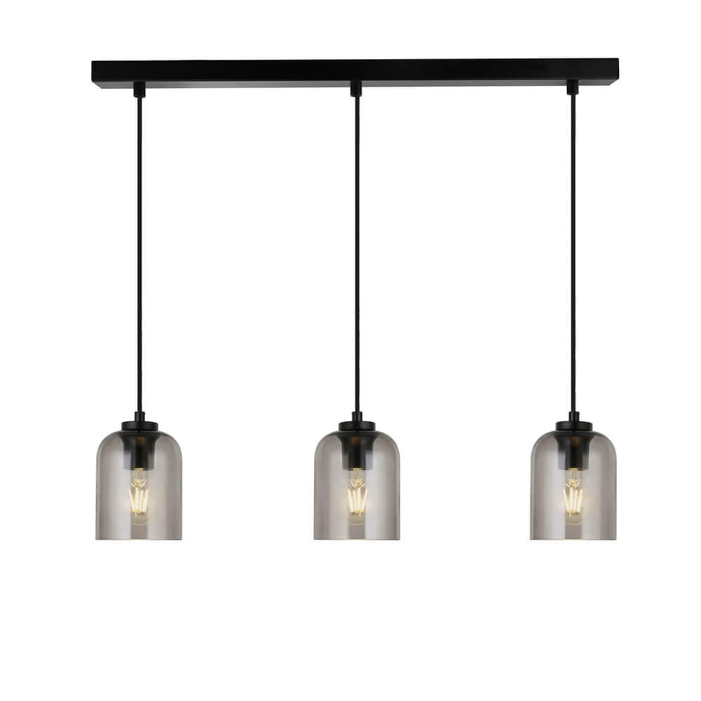HÄNGELEUCHTE SELINA - Rauchgrau, Hängeleuchte - Grau, Glas (12/68/150cm) - Home Deluxe
