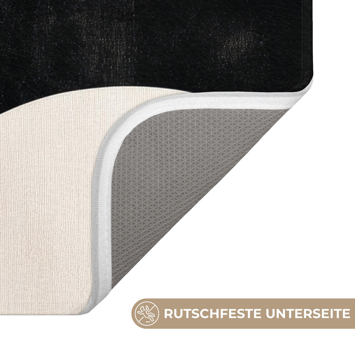 WC-VORLEGER Abstrakt - Japandi - Beige - Modern WC Teppich 50x80 cm - Beige, Kunststoff/Textil (50/1cm) - OnlyWow