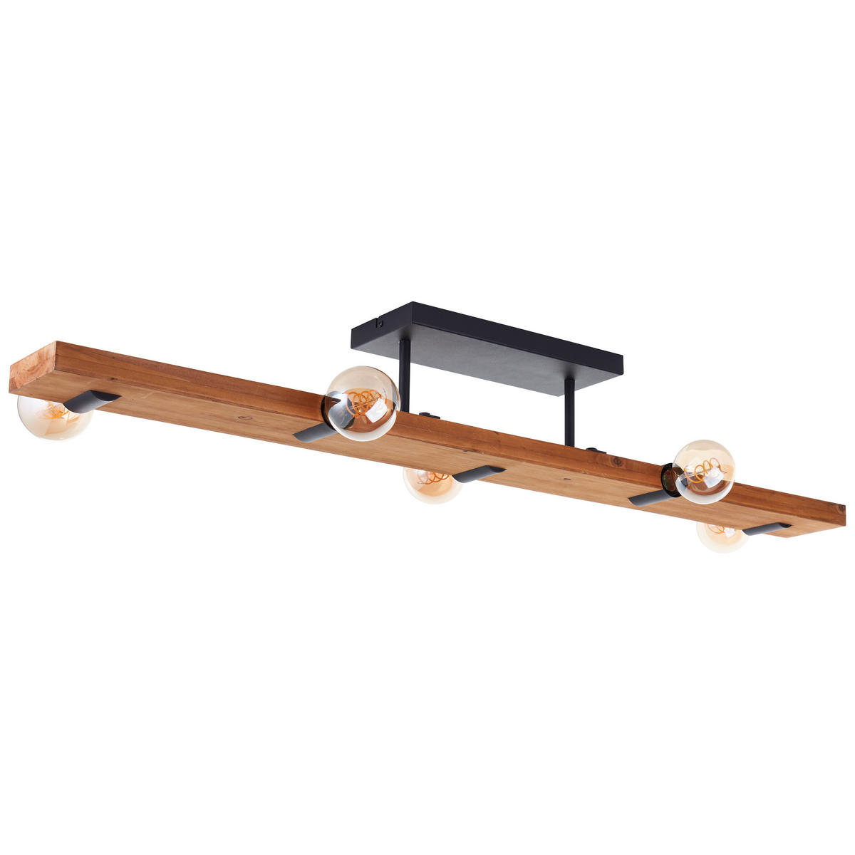 DECKENLEUCHTE Mertes 80115/76 - Braun, Holz (12.5/115/15.7cm) - Brilliant