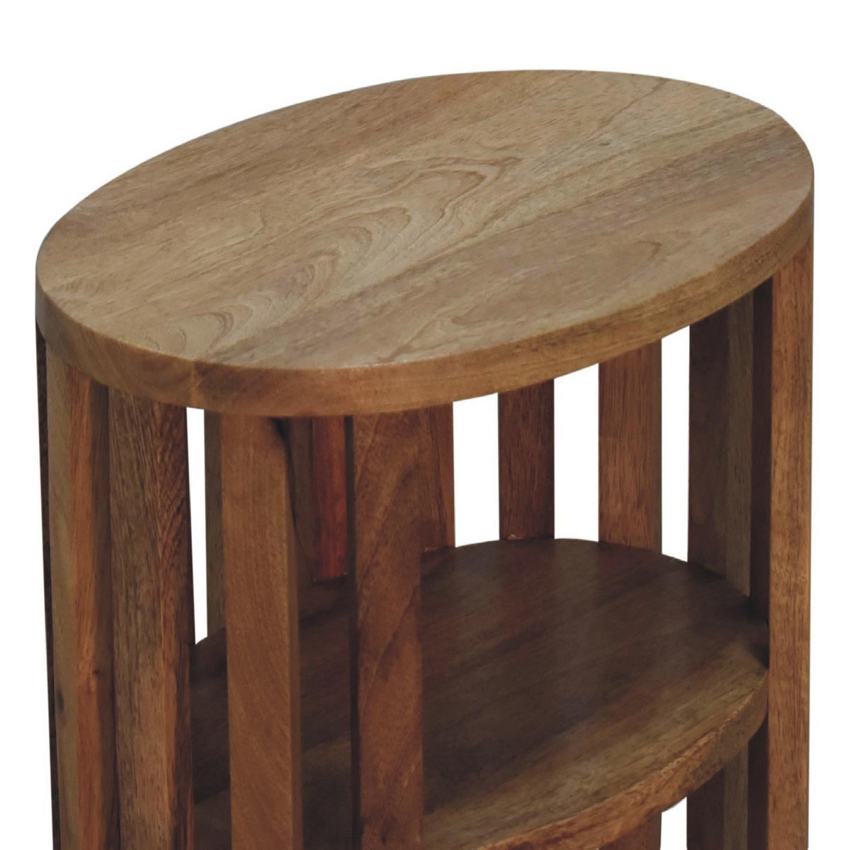 NACHTTISCH mit 2 Fächern - Eichefarben/Messingfarben, Holz/Metall (36/55/26cm) - Artisan Furniture