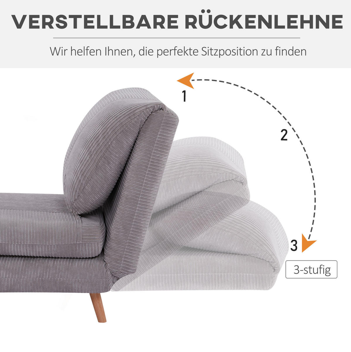 SCHLAFSESSEL 82/89/83 cm mit Liegefläche 82/193 cm und 3-stufiger Rückenlehne - Hellgrau, Holz (82/83/89cm) - BEAOK