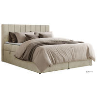 BOXBETT ALVER 200/200 - Beige Velvet - Topper T25 - H3 - Beige/Schwarz, Kunststoff/Textil (200/200cm) - MKS