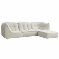GARTENSOFA mit 3 Sitzplätzen, Ecru - Weiß, Textil (260/70/165cm) - Oviala