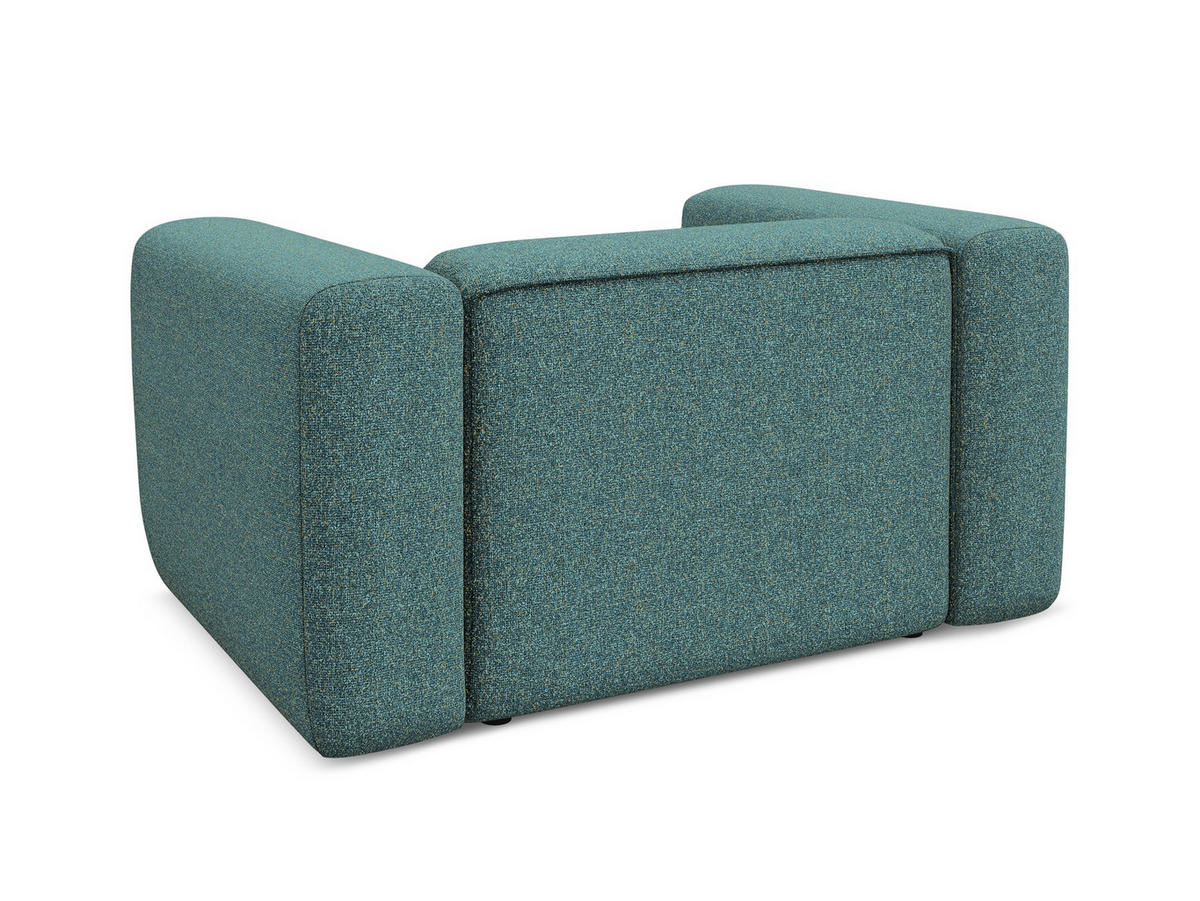 SESSEL Strukturstoff Stoff Blau - Blau/Petrol, Kunststoff/Textil (137/70/89cm) - Makamii