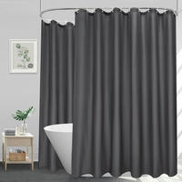 DUSCHVORHANG Dunkelgrau 300 x 200 cm - Anthrazit, Textil (300/200cm)