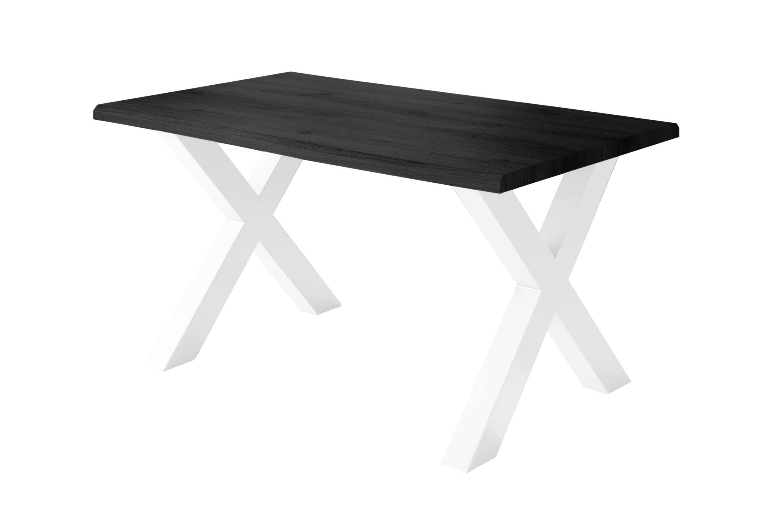 ESSTISCH JULIUS X - Dunkelgrau/Weiß, Holz (100/240/77cm) - SAM