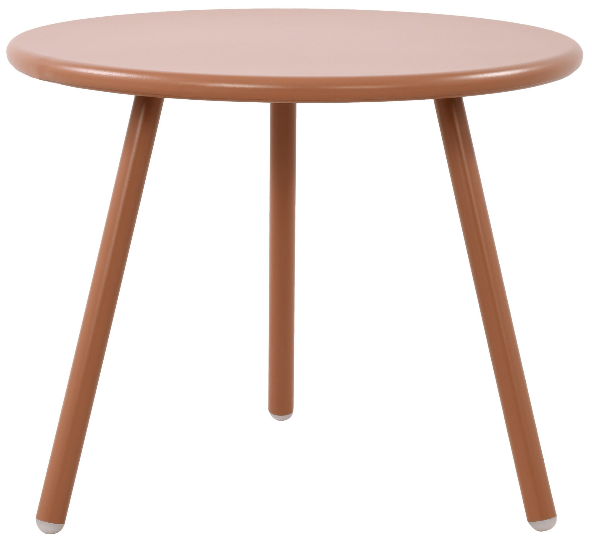 COUCHTISCH rund 50 cm Kunststoff terracotta - Terracotta, Kunststoff/Metall (50/50/40cm) - CLP