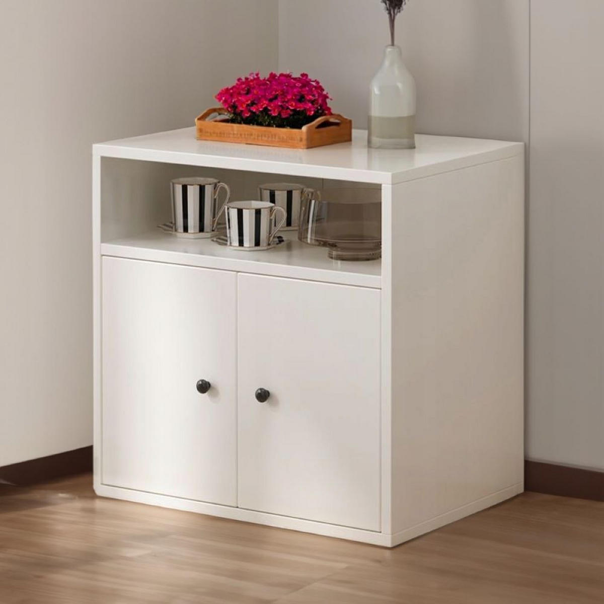 BÜCHERREGAL, weiß 60/34/56 cm - Weiß, Holzwerkstoff (34/56/60cm) - Rebiko
