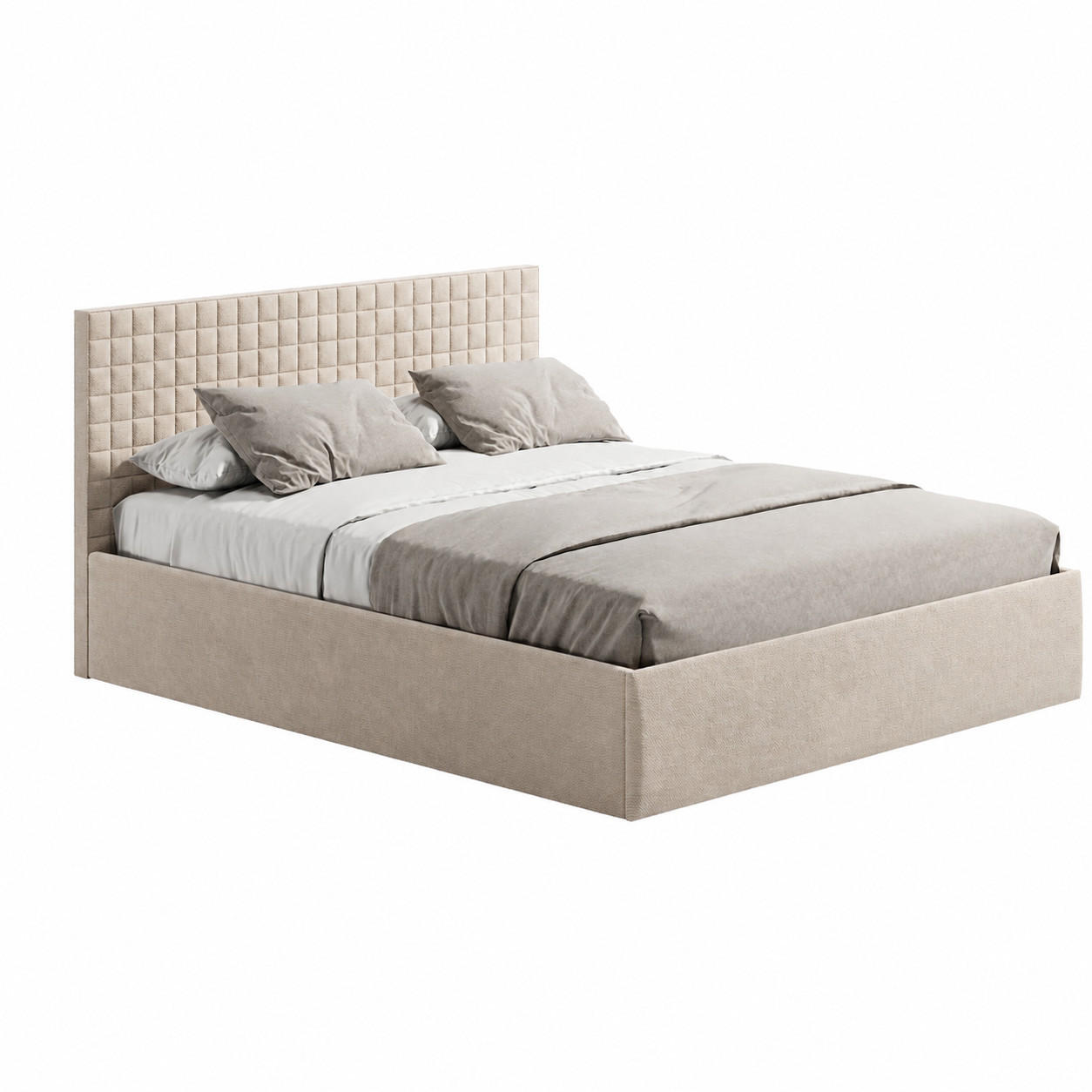 POLSTERBETT VARDO-Stoff 160x200 cm in Beige - Beige, Textil (160/200cm) - Home Collective