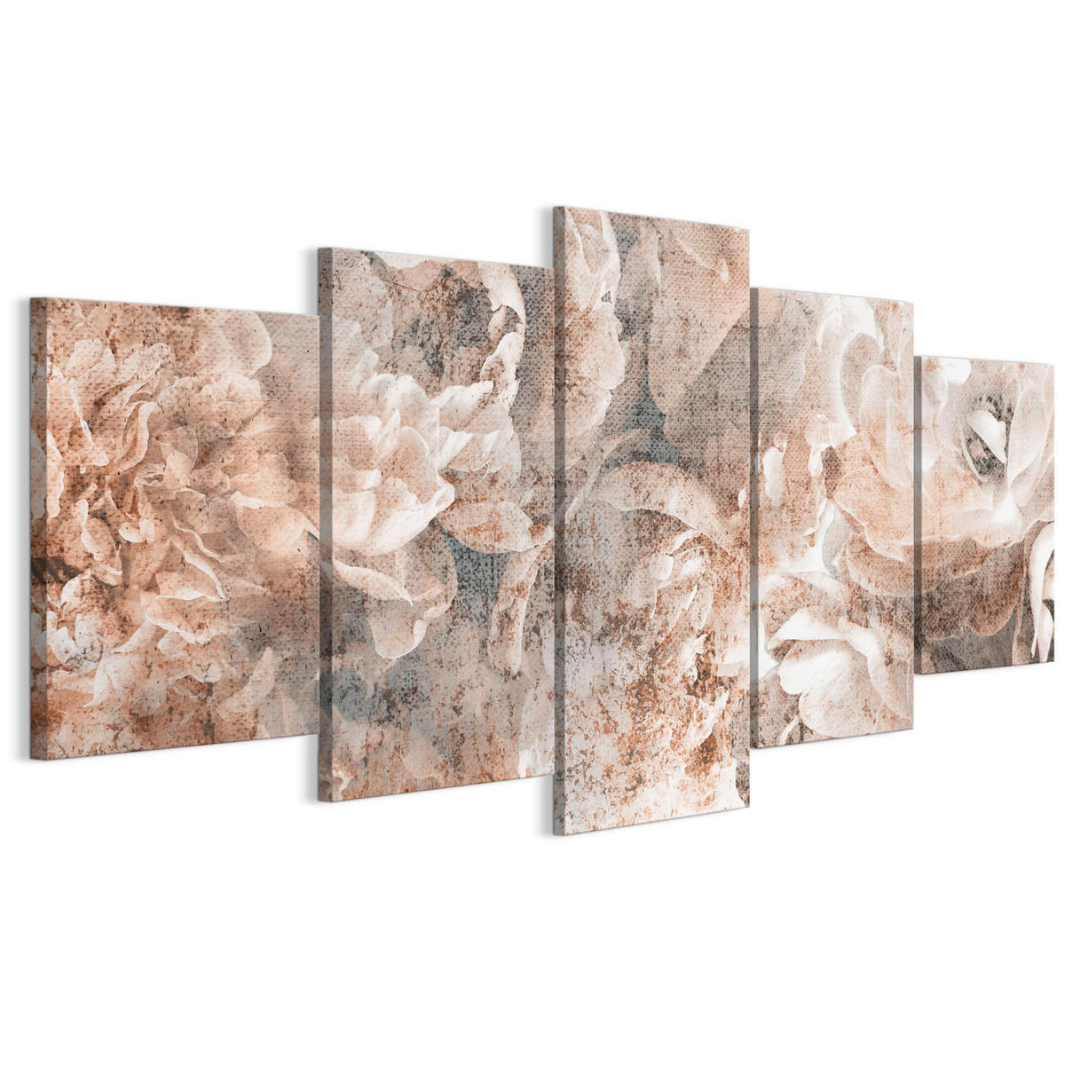 LEINWANDBILD Blumen 5-tlg. 200x100 cm - Multicolor, Holz (200/100cm) - LUMASOUL