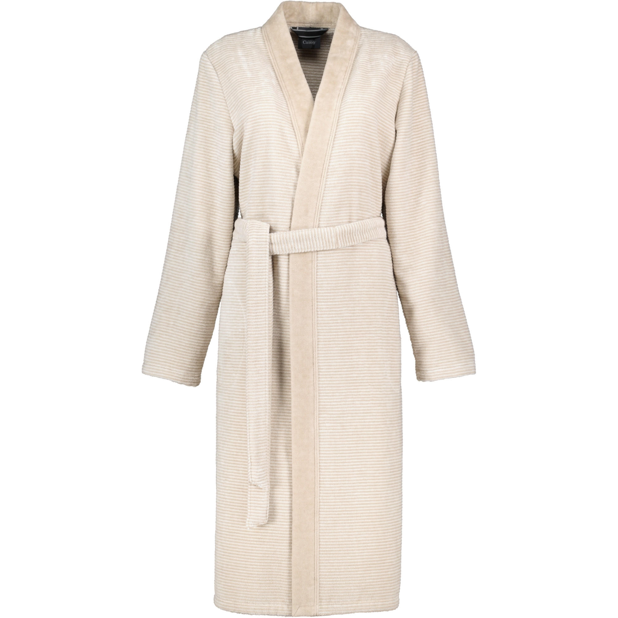 BADEMANTEL DAMEN KIMONO TWO-TONE 6431 NATUR - 33 - Beige, Textil (Snull) - Cawoe