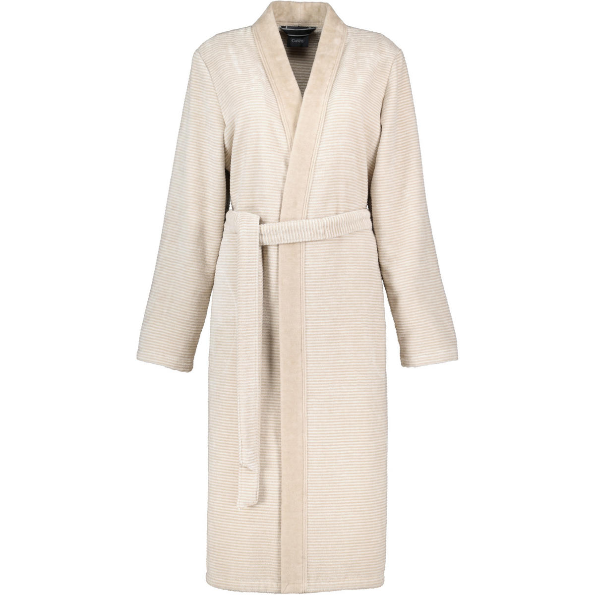 BADEMANTEL DAMEN KIMONO TWO-TONE 6431 NATUR - 33 - Beige, Textil (Mnull) - Cawoe