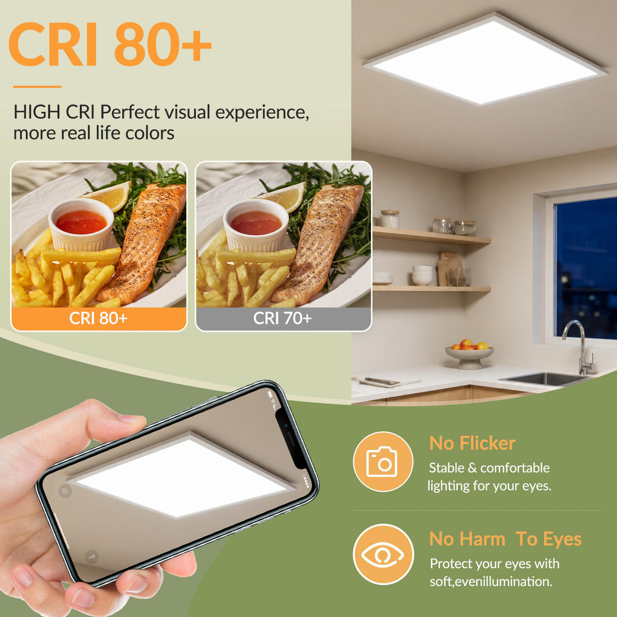 LED DECKENLEUCHTE Zovric 44.5/44.5/5 cm - Weiß, Kunststoff/Metall (44.5/44.5/5cm) - ZMH
