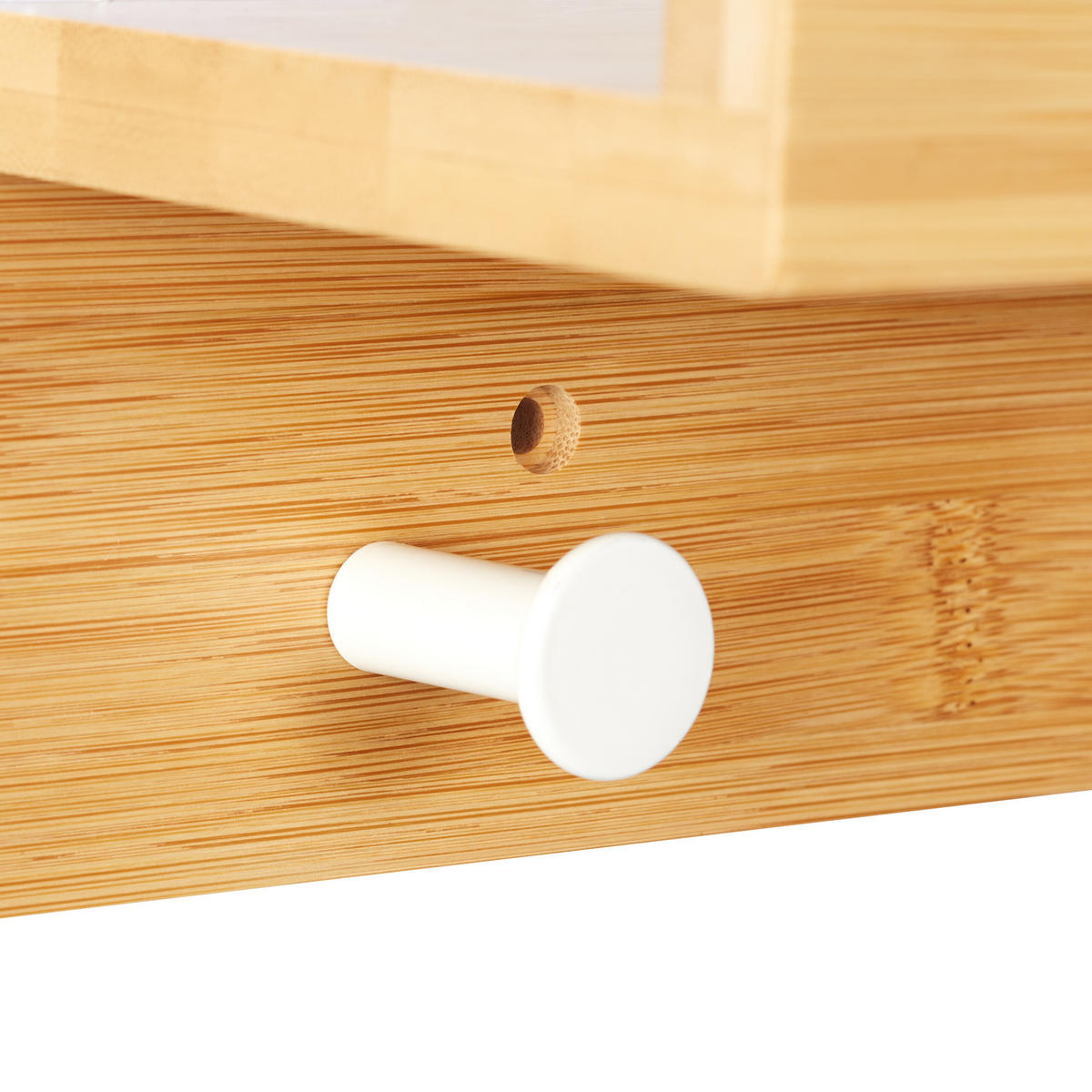 WANDREGAL - Hellbraun, Holz/Metall (36/10/12cm) - Relaxdays