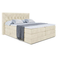 BOXSPRINGBETT NOEL KING - 140 x 200 - H3/H4 - Beige - Beige, Holzwerkstoff (140/200cm) - ALTDECOR
