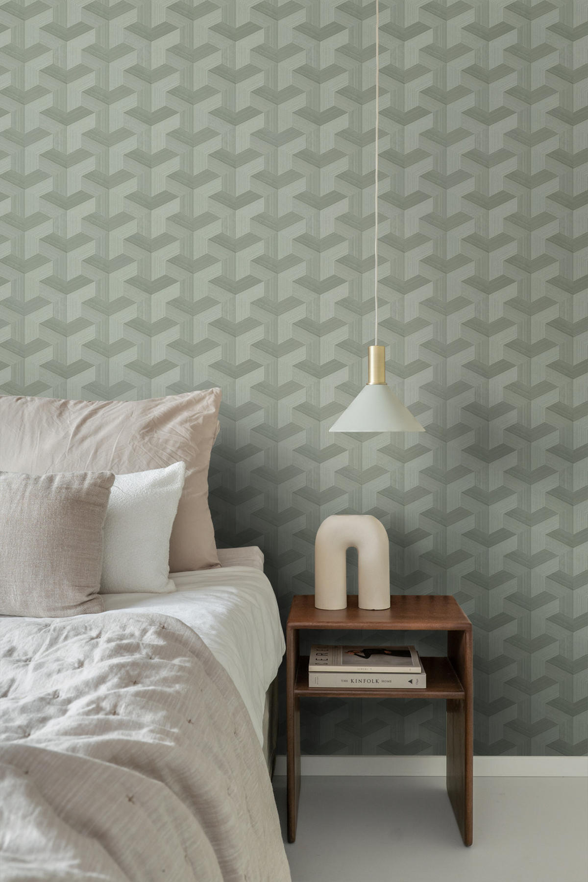 TAPETE 3D-Muster 50 x 900 cm - Grün, Papier (50/900cm) - Origin Wallcoverings