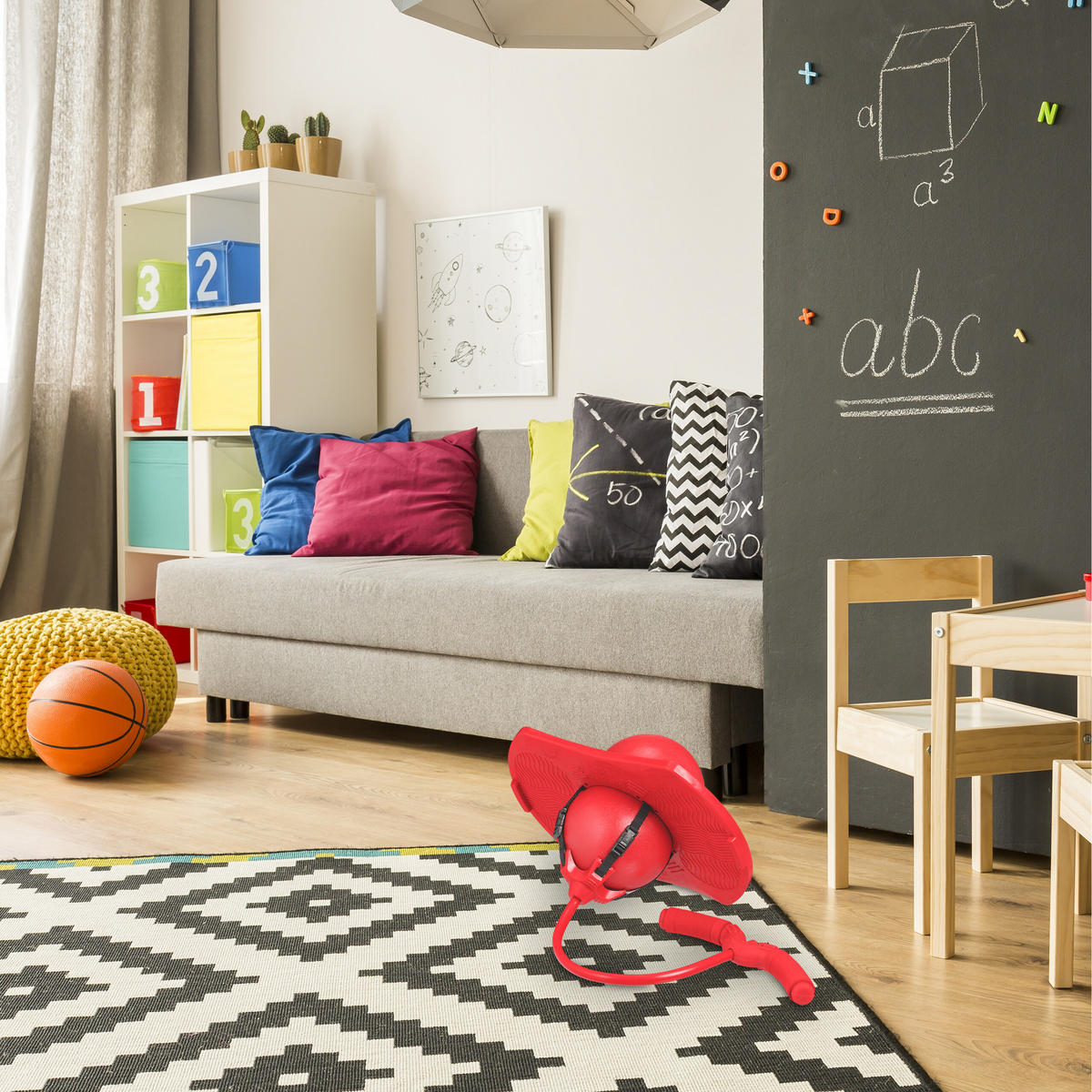 POGO-BALL - Rot, Kunststoff (39/29cm) - Relaxdays