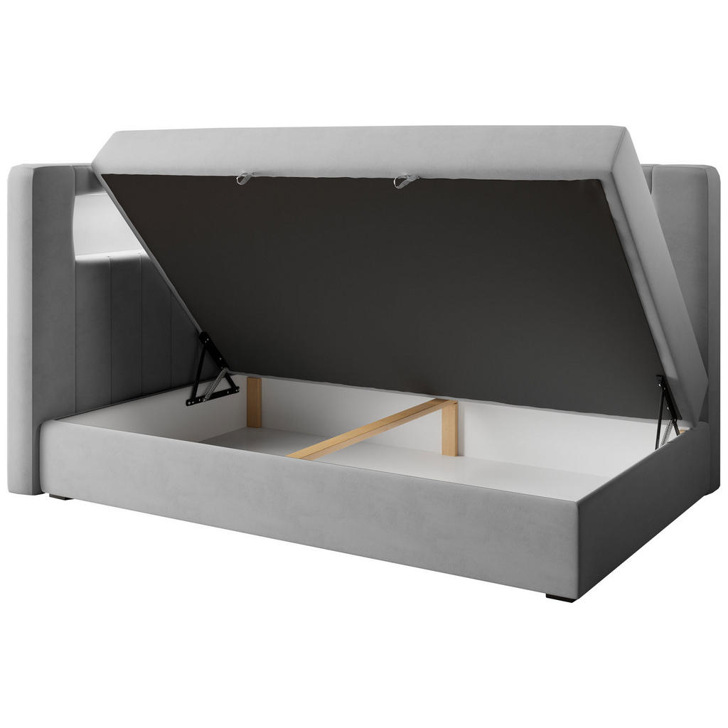 Thumbnail - MKS Boxspringbett, Rosa, Weiß, Textil, 1-Sitzer, Rechteckig, 90x200 cm, Kinder- & Jugendzimmer, Jugendmöbel, Jugendbette...