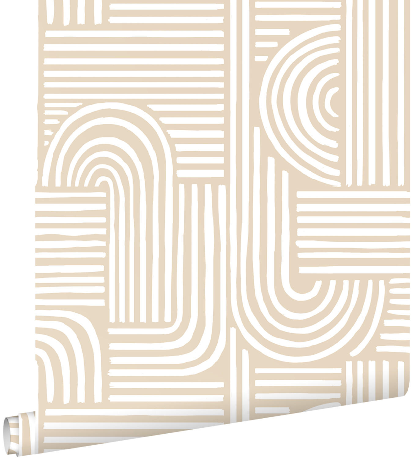 TAPETE 3D-Muster 53 cm x 10.05 m - Beige, Papier (53/1000cm) - ESTAhome