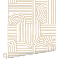 TAPETE 3D-Muster 53 cm x 10.05 m - Beige, Papier (53/1000cm) - ESTAhome