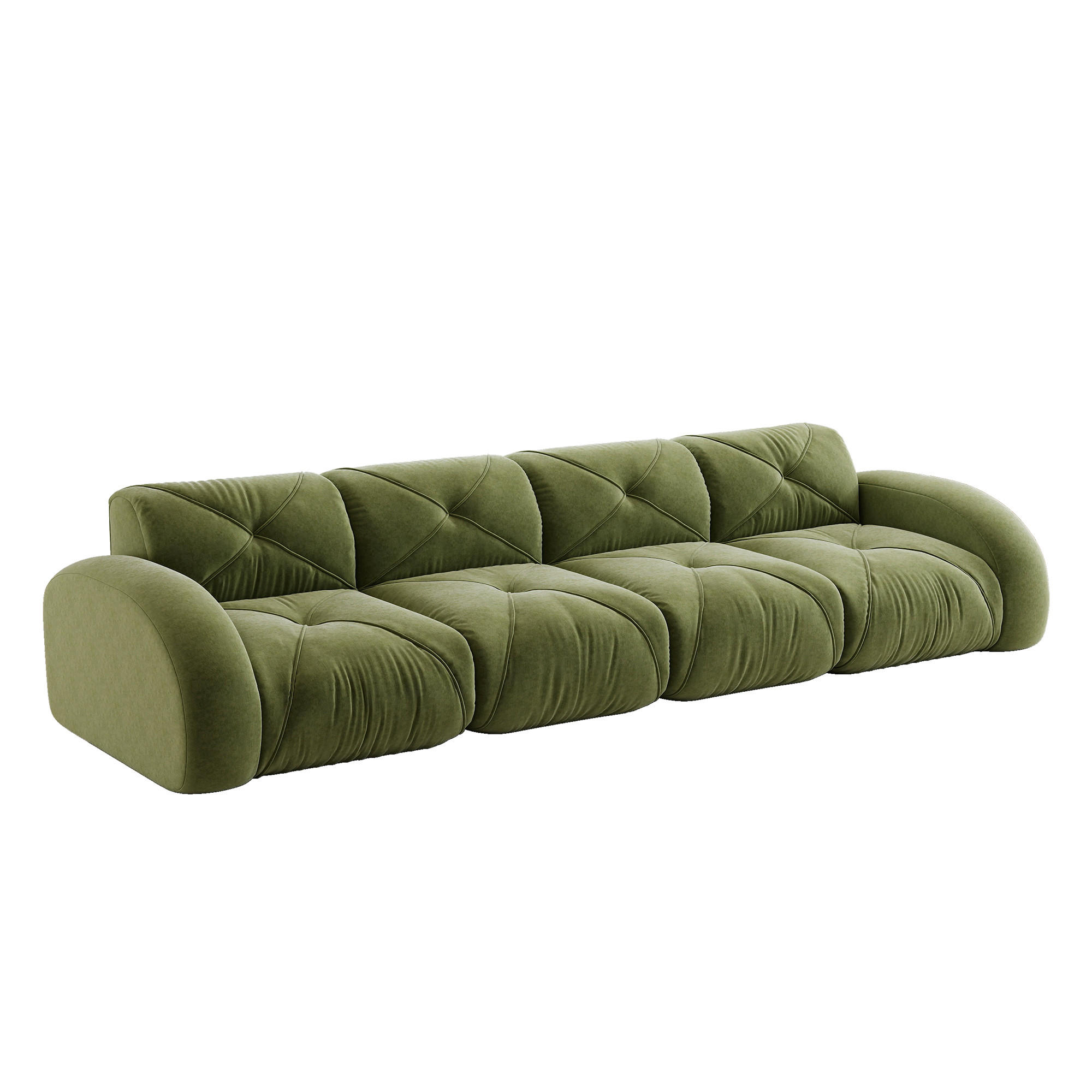 Meubliv Sofa Grün 95x76x358 cm
