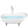 BADEWANNE 77x153x74 cm weiß Cayman - Weiß, Kunststoff (77/74/153cm) - Beliani