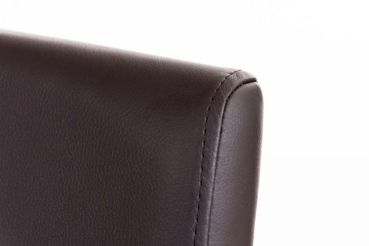 BARHOCKER 2er Set Lederlook Braun - Weiß/Braun, Textil/Metall (42/86/44cm) - CLP