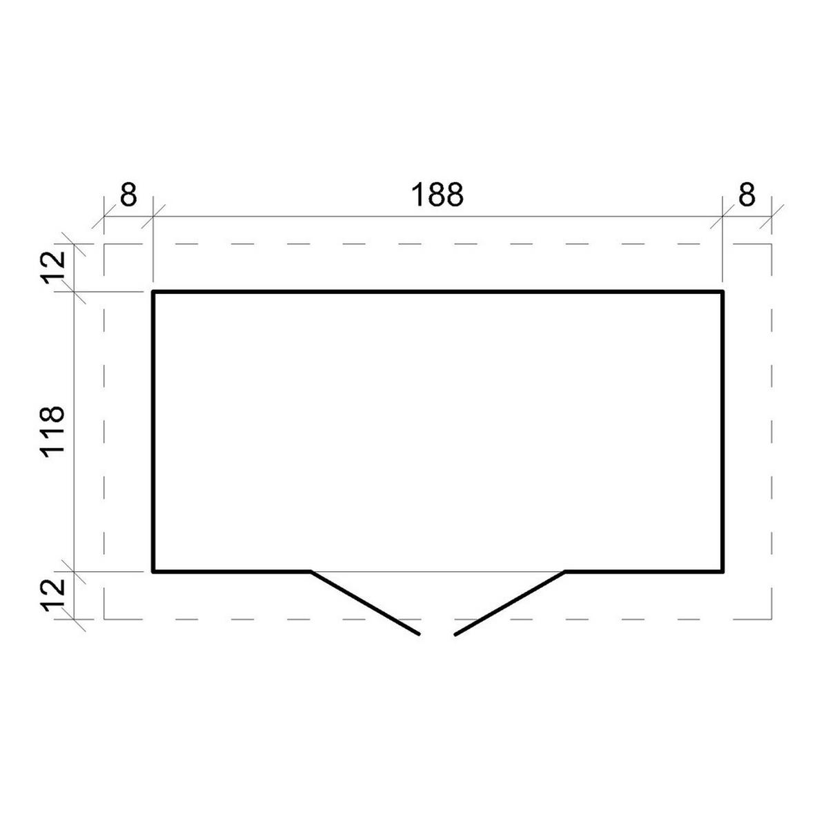 HOLZHAUS GARTENHAUS mit imprägniertem Boden B204xL142xH200 cm/ 2,22 m2 - M311+M311G - Beige, Holz (204/206/142cm) - Timbela