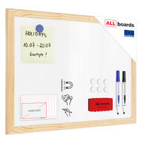 WHITEBOARD Magnetisch mit Naturholzrahmen 30x40cm - Weiß, Metall (30/40/1.5cm) - ALLboards