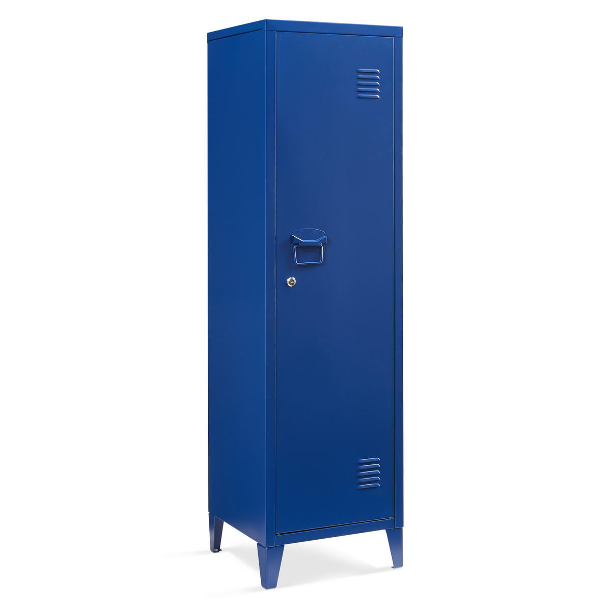 EINZELSPIND Kurikka - Blau, Metall (38/137/38cm) - [en.casa]