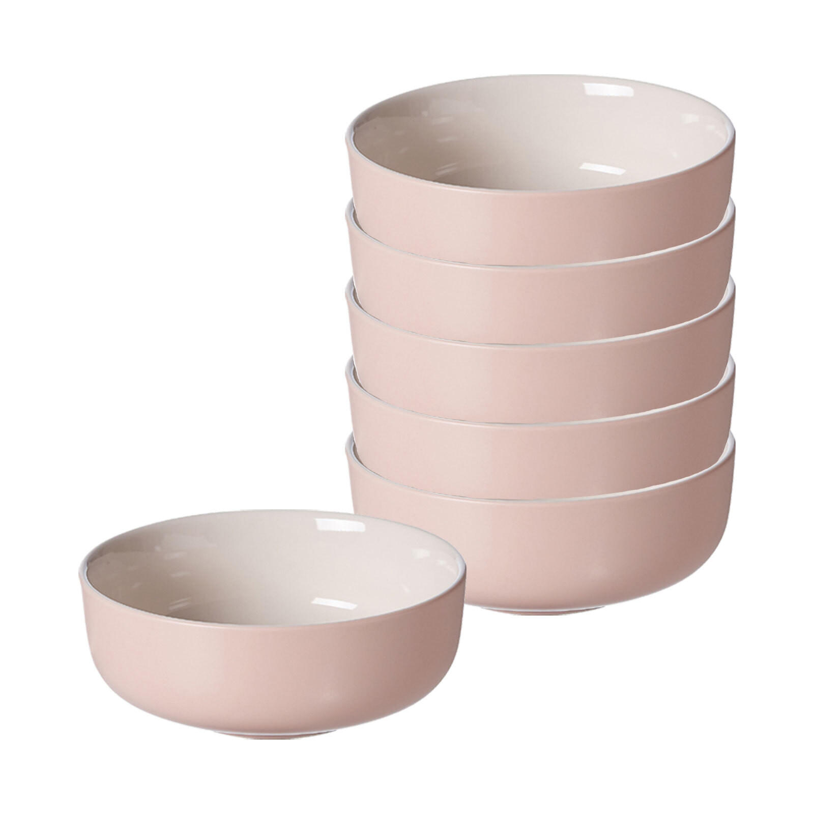 MÜSLISCHALEN Jasper Rosa ø 14.0 cm 6er Set - Rosa, Keramik (14cm) - Ritzenhoff Breker