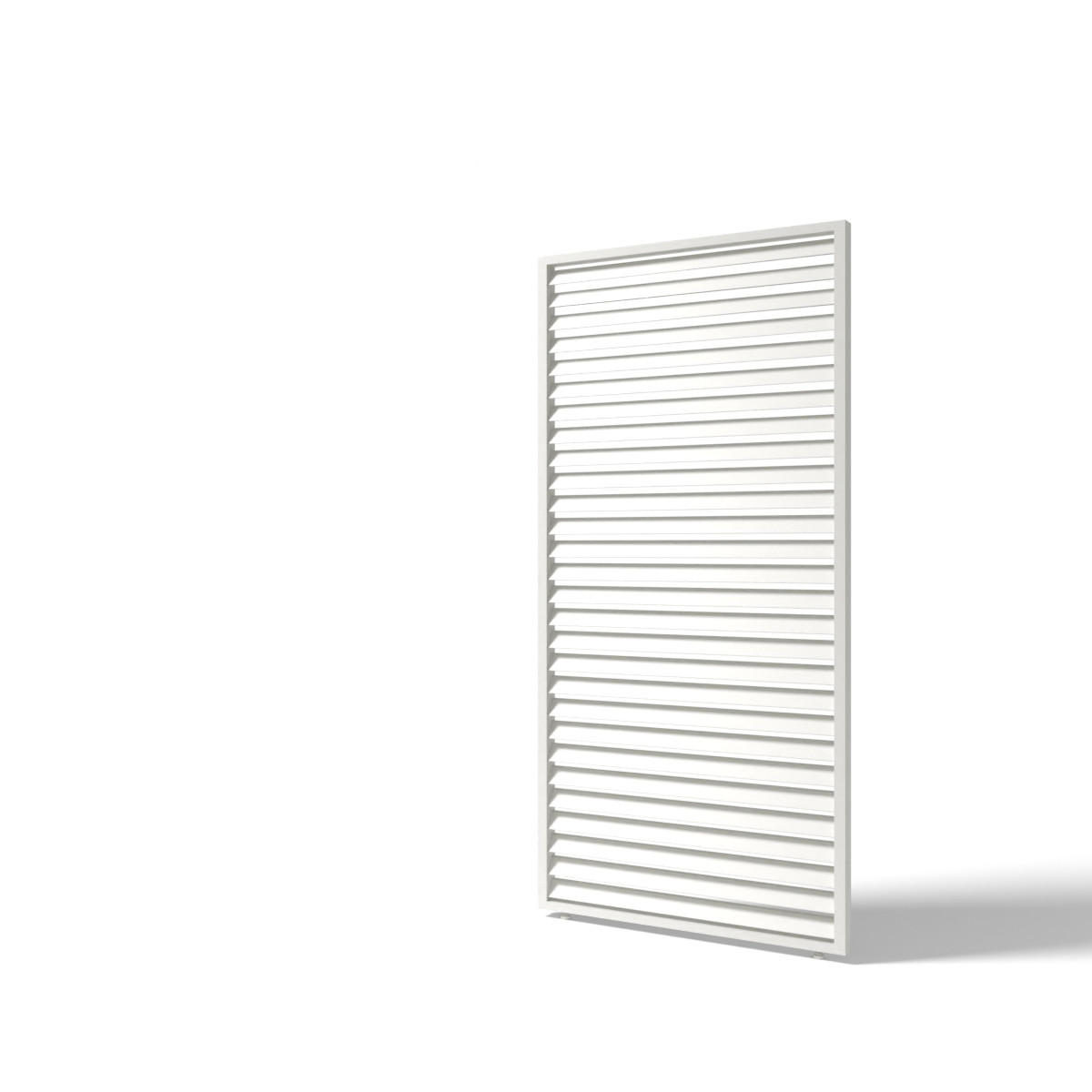 SEITENWAND Horizontale Lamellenwand Paneel 93 cm Zubehör für Trumpf & Superior Pergola Aluminium Weiß - Weiß, Metall (93/234/6cm) - PergoLine