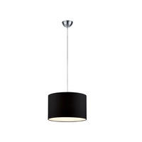 LED-PENDELLEUCHTE Ø40cm, Stoff Lampenschirm Schwarz - Schwarz, Textil (40/40/150cm) - meineWunschleuchte